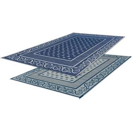 Solid Storage Supplies 48698 6 x 9 in. Reversible RV Outdoor Vineyard Patio Mat; Blue SO759412